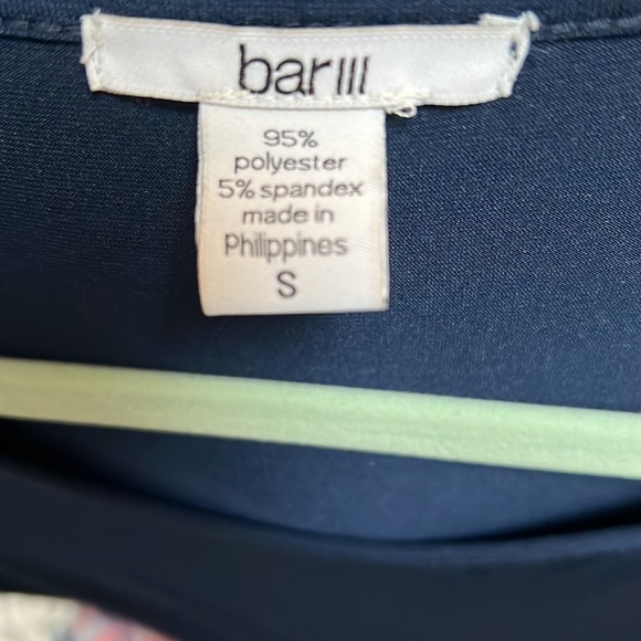 Bar III Navy Blue Long Sleeve Short Dress - Picture 4 of 4